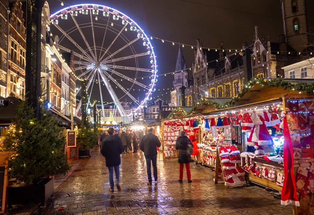 Gentse Winterfeesten. Vier Kerst op de sfeervolle kerstmarkt in Gent!