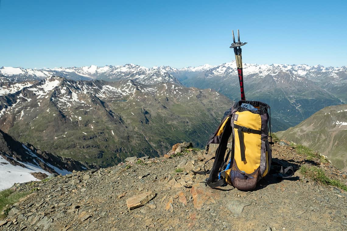 Backpack in de Oostenrijkse Alpen